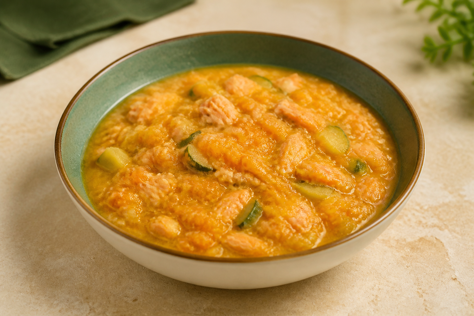 Creme Especial de Salmão e Abóbora