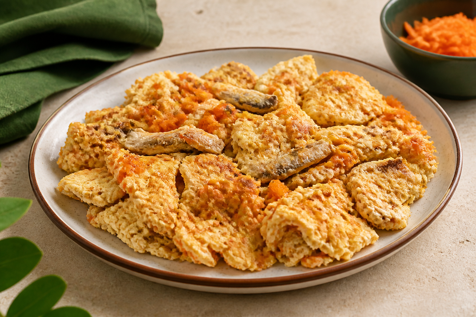 Omelete de Sardinha e Cenoura