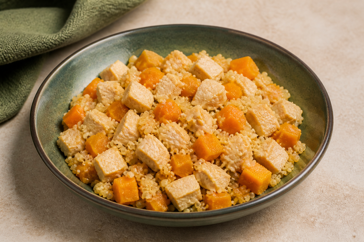 Peru com Quinoa e Abóbora