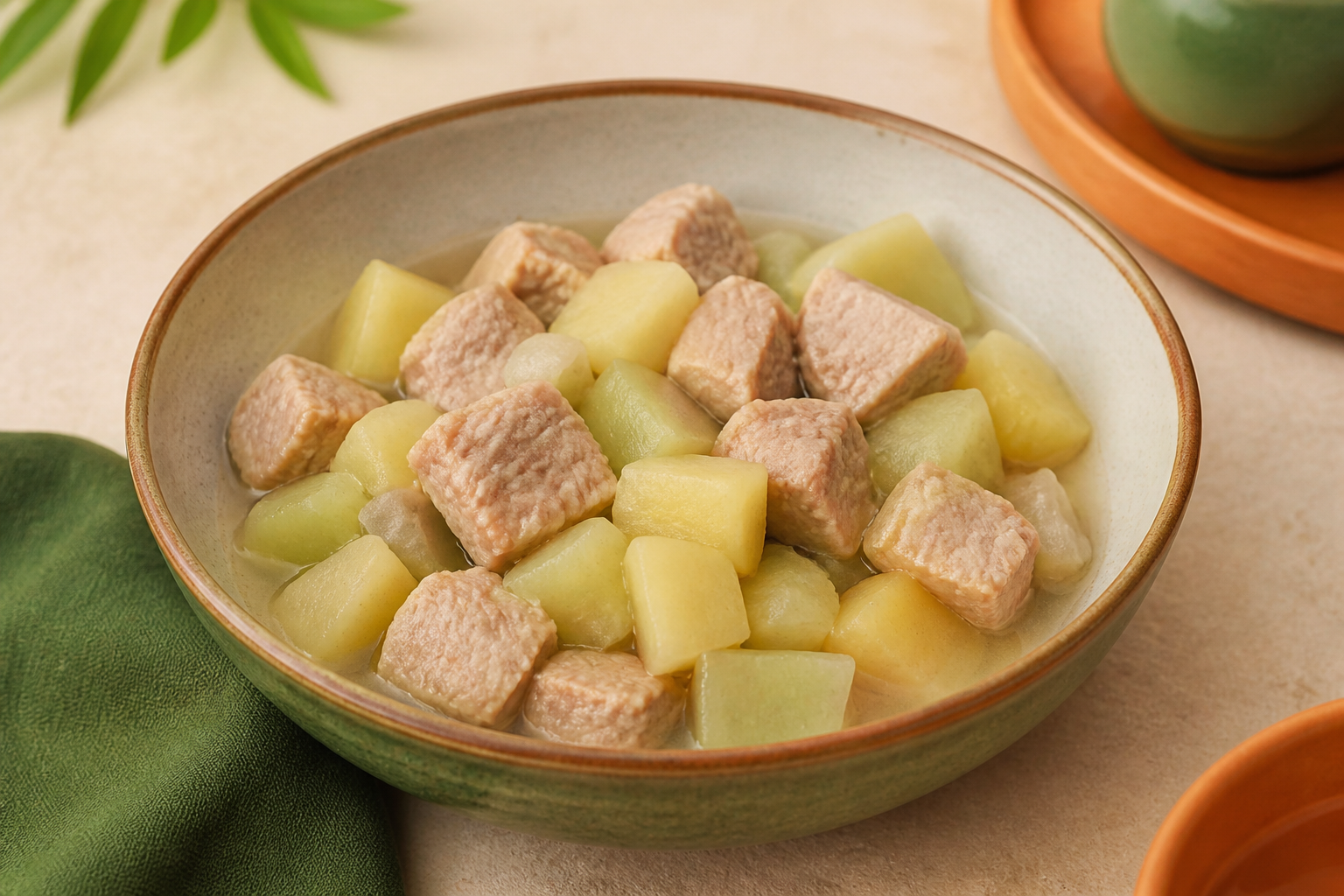 Lombo Macio com Batata e Chuchu