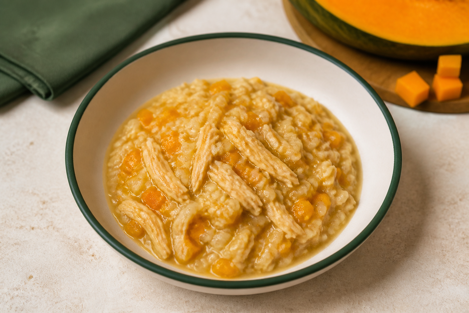 Papinha Suave de Frango e Arroz