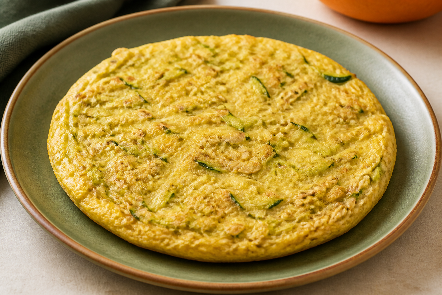 Omelete de Ovo, Abobrinha e Aveia