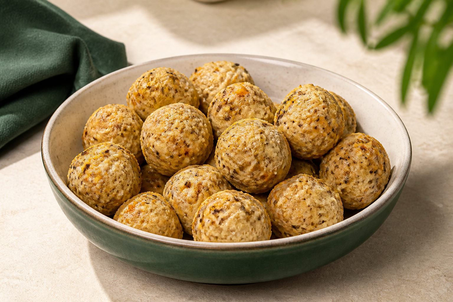 Bolinhas de Frango, Cenoura e Chia