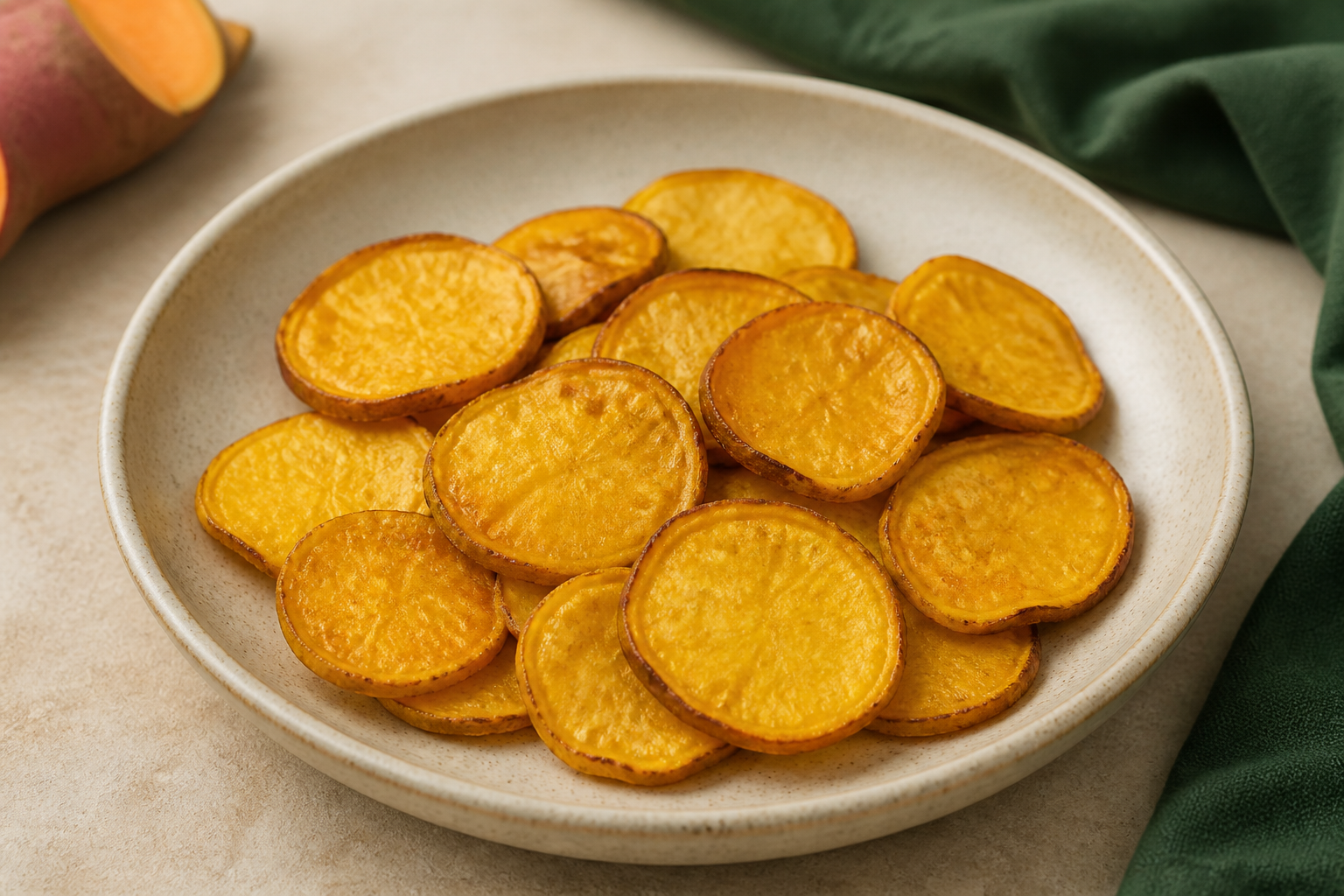 Chips Assados de Batata-doce