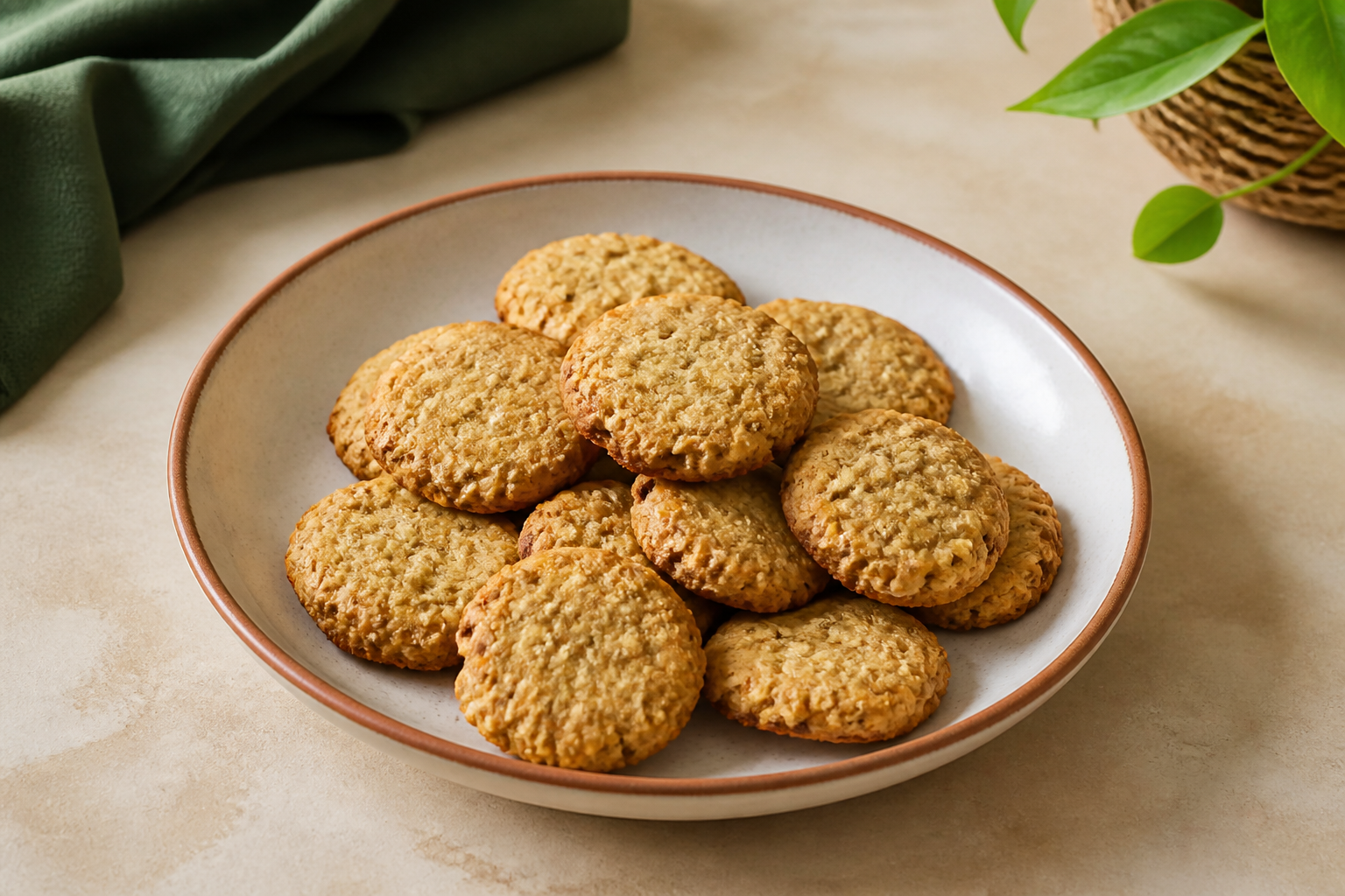 Biscoito de Maçã sem Sementes e Aveia